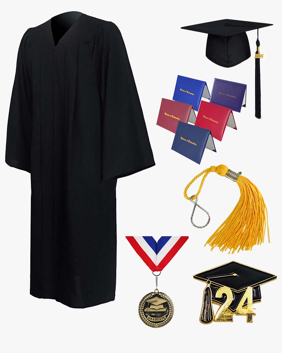 Endea Graduation Matte Cap and Gown (Royal Blue, 48 (5'3'' - 5'5'')) -  Walmart.com
